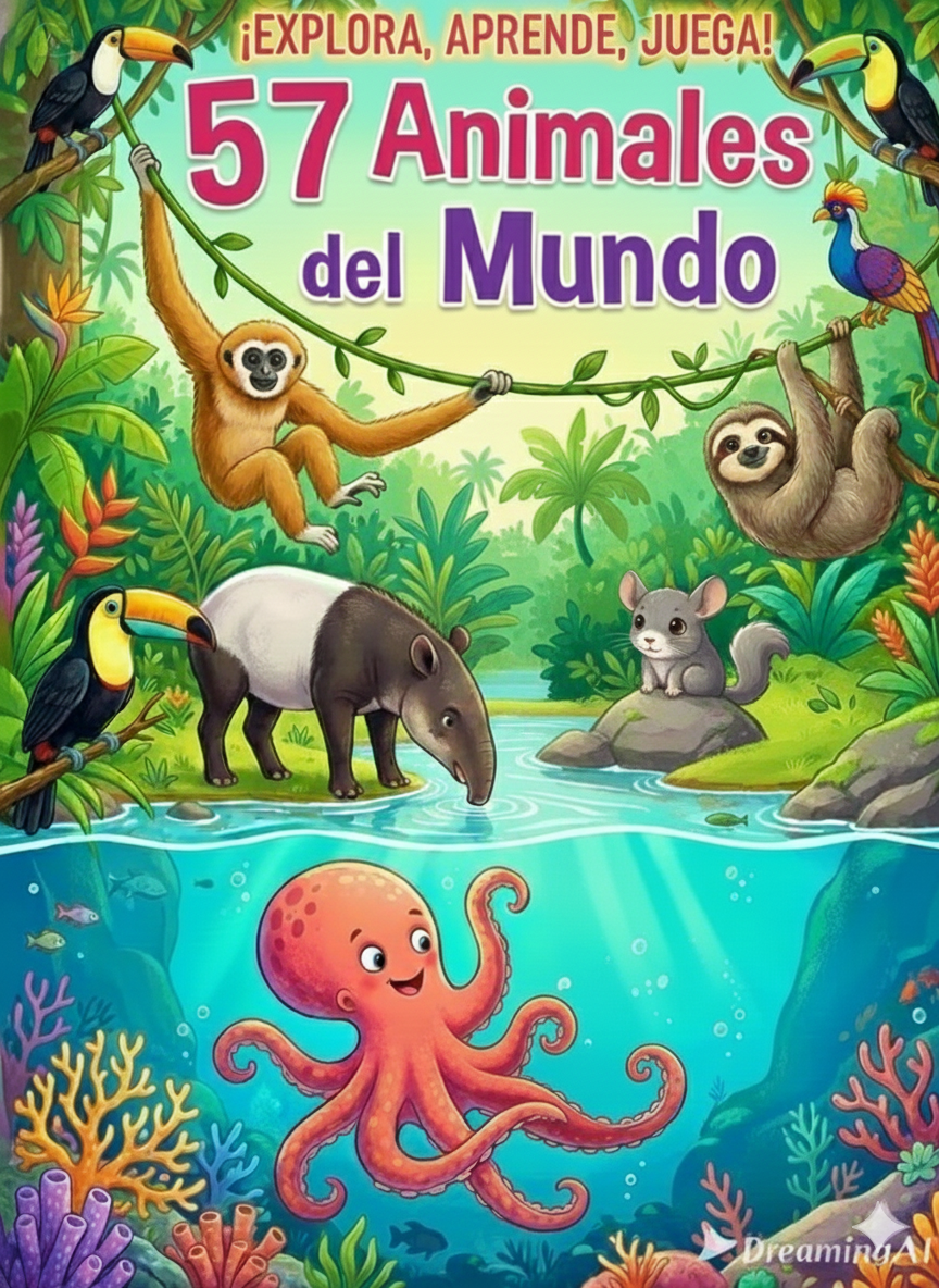 57 Animales para Colorear: Aventuras Creativas con Criaturas Sorprendentes